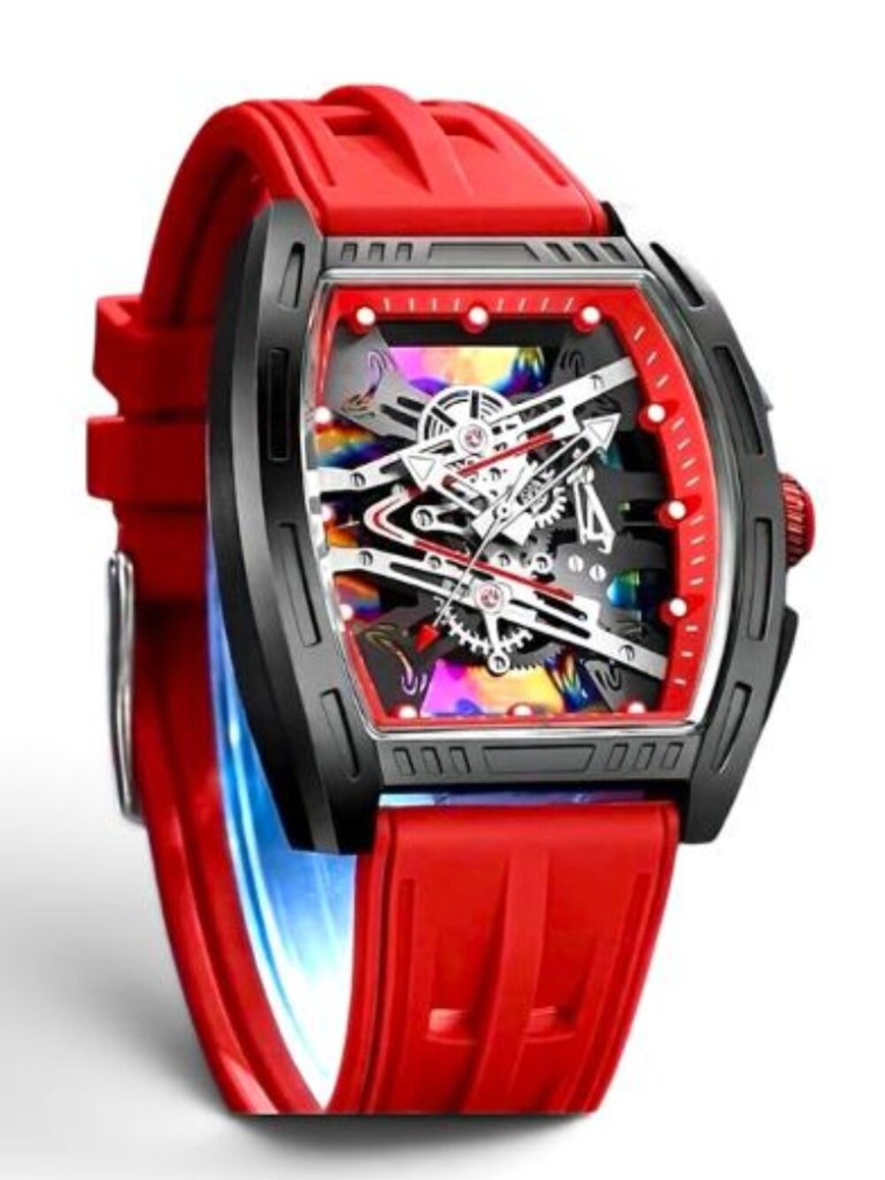 NEW -Stylish Business Elegant and Luxurious Wrist Watch-RED/BLACK